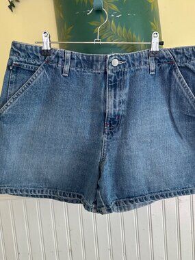 Ralph Lauren Denim 4" Deck Shorts Size 14 Blue 100% Cotton Casual Summer Wear